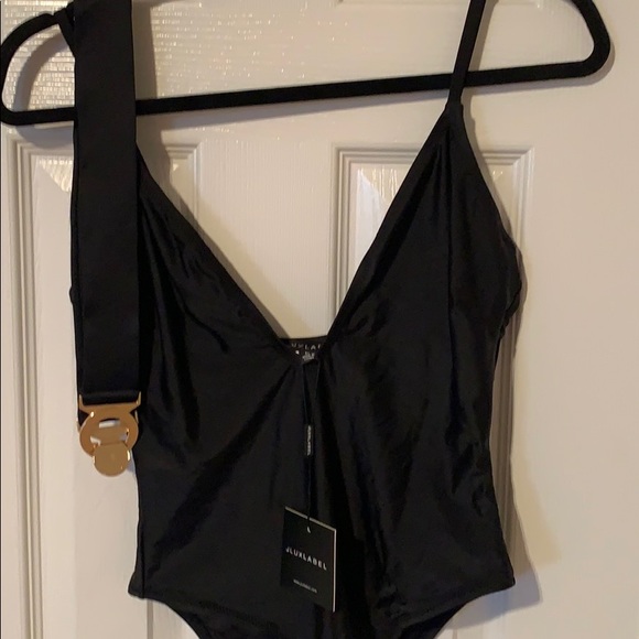 NWT JLUXLABEL Black Aquarius Gold Belted Swimsuit - Picture 5 of 9